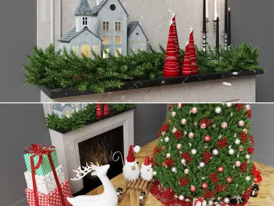 Christmas Decorative set sk 3 3D model 3D model