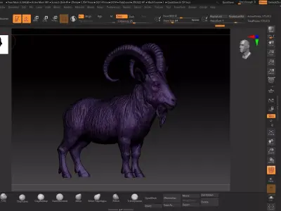 Ibex Figurine 3D print model