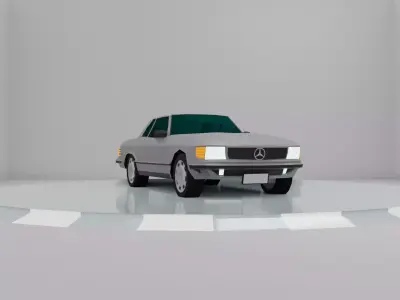 MERCEDES SL 1972 - LOW POLY 3D model