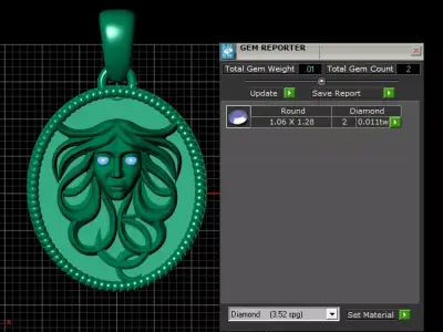  custom gold pendant 3D printable model  3D print model