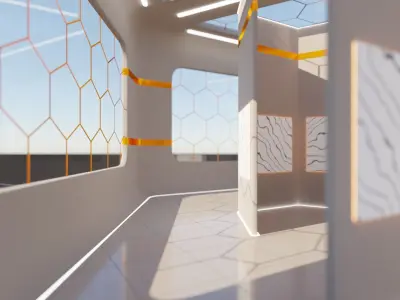Art Gallery - 01 Low-poly 3D model