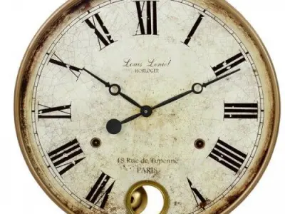 Aspire Raleigh Pendulum Wall Clock TRPT3533 3D model