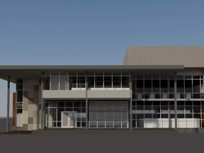 Small office in steel structure 3D model