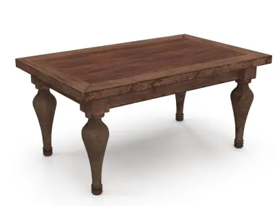 Old Table Low-poly 3D model