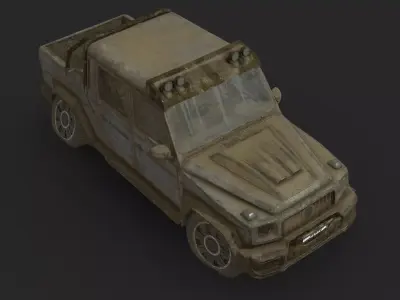 Abandoned Car - Brabus 800 Adventure Low-poly 3D model
