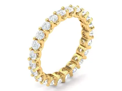 U Shaped Eternity Ring 2 point 4 mm stone size swiss 9 and EU49 3D print model