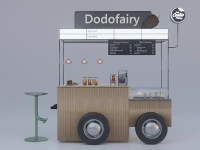 Pastry cart 3D model