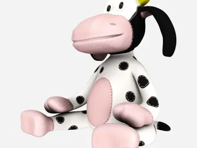 Plush Cow Low-poly 3D model
