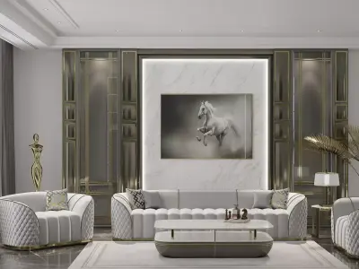 ONYX LIVINGROOM SET Low-poly 3D model