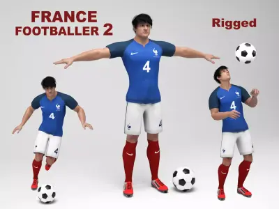 France footballer 2 3D model