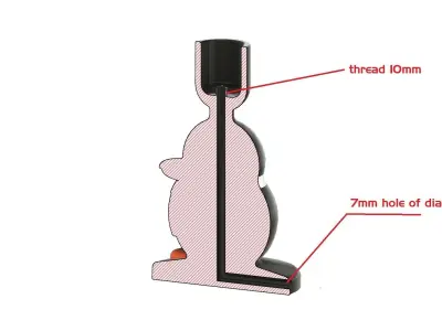 Penguin Lamp 3D print model