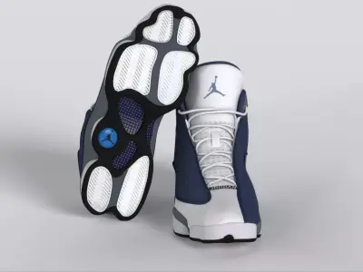 JORDAN 13 RETRO FLINT RAINBUSHOP Low-poly 3D model