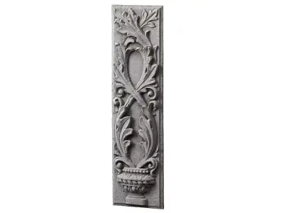 Classical relief stone carving decoration  3D model