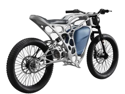 Light Rider World first 3d printed motorcycle Low-poly 3D model