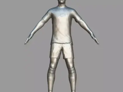 A-Pose Rigged Erling Haaland Norway WC2026 3D model