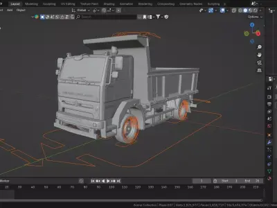 Ashok Leyland Ecomet 1215 Star Tipper 3D model