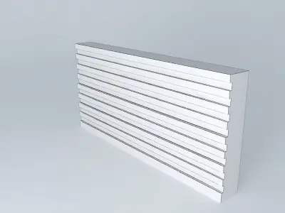 Thin horizontal strip wall Free 3D model