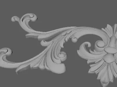 Central decor ornament for furniture 3D model 185