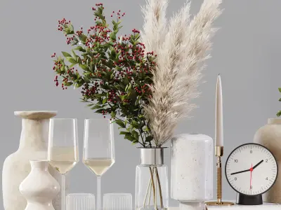 Decorative Set 234 Low-poly 3D model