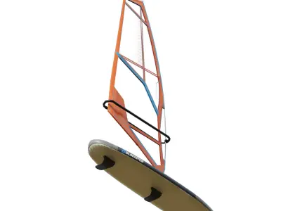 Gladiator Windsurfing Board Low-poly 3D model