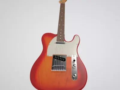 ELECTRIC GUITAR Low-poly 3D model