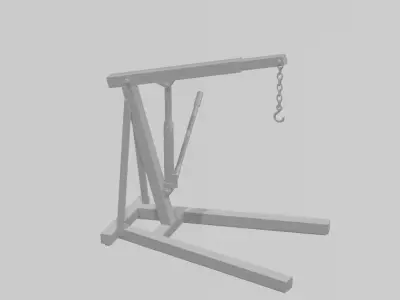 ENGINE HOIST 1-43 7MM SCALE O GAUGE MODEL RAILWAY BUILDING 3D print model