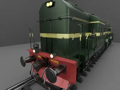 Railway Locomotive Engine 3D model