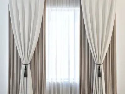 Set 07 Curtains 3D model