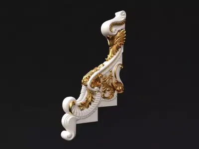 stair entry post 3D model