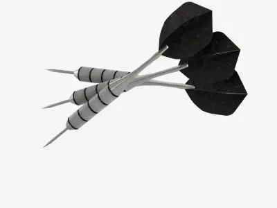 Dart Set  Low-poly 3D model