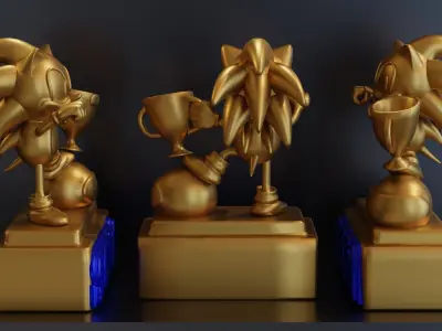 F1 Sonic Trophy - Sega Sponsor 3D model