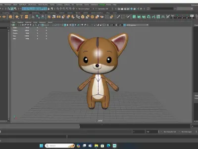 Fox low poly animated v001 Low-poly 3D model