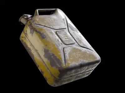 Soviet old Fuel canister Low-poly 3D model