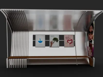 Bus Stop 3D model