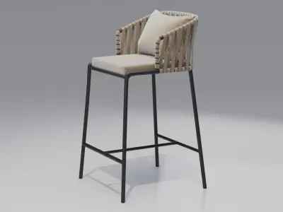 Bar Stool Bela Rope Kettal 3D model