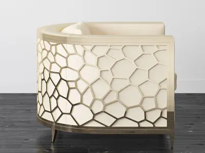 JACQUES ROUND BACK ARMCHAIR 3D model