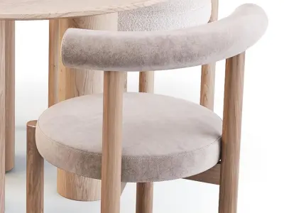 combination Modern table and wind 3D model