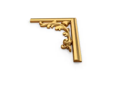 Classic carved corner decor ornament 364 3D model