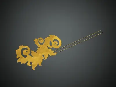 DTS - Model3D - Hair Acc B Low-poly 3D model