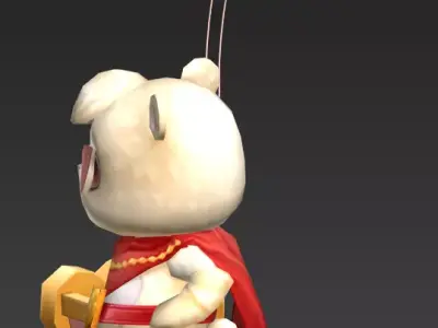 Little bear Low-poly 3D model