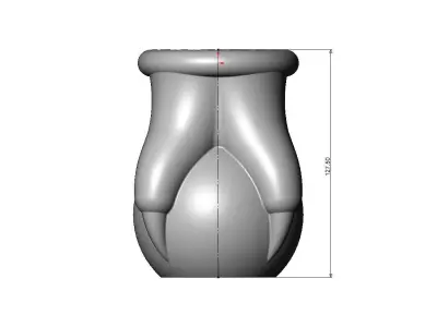 Carved four paws claw legs eagle classic baroque urn and vase 3D print model