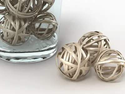 Wicker Decoration Low-poly 3D model