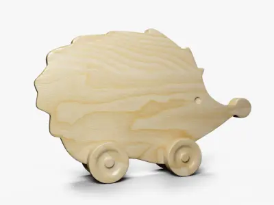 Hedgehog wooden 3D model