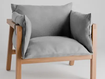 Umomoku Garden Armchair 3D model Free 3D model