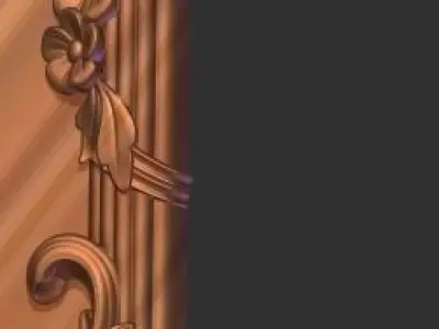 carved frame 3D model 2