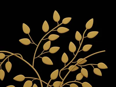 Leaves Geometrical Furniture Design  Low-poly 3D model