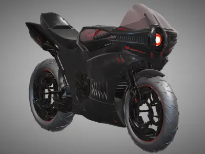 Futuristic Motorcycle 3D model