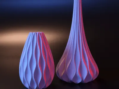 Vase ocean wave 3D print model