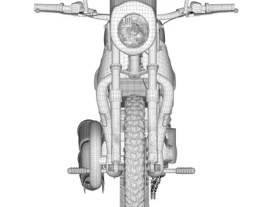 Chinese HD motorbike with rigg 3D model