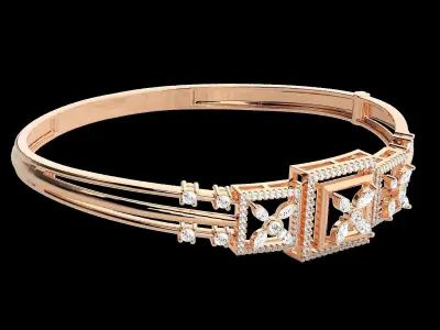 Diamond Bracelet Renders 3dm stl gem map 3D print model